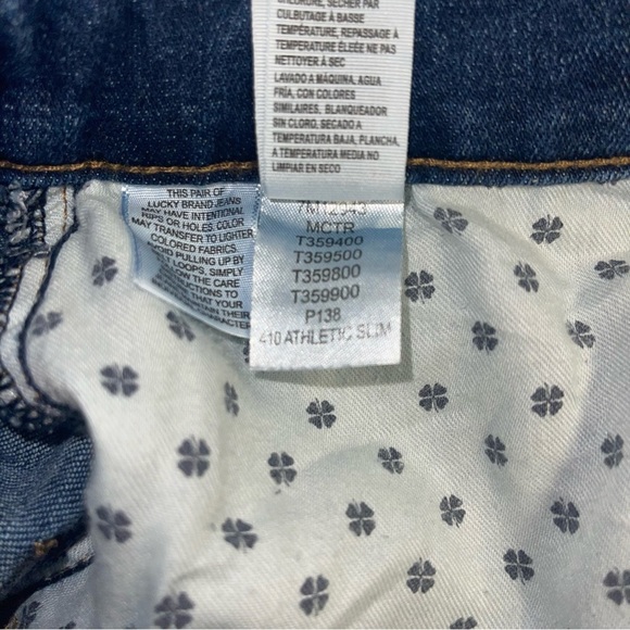 Lucky Brand Jeans Men's Size‎ 32x32 Medium Blue Wash 410 Athletic Slim Mid-Rise - Picture 11 of 11